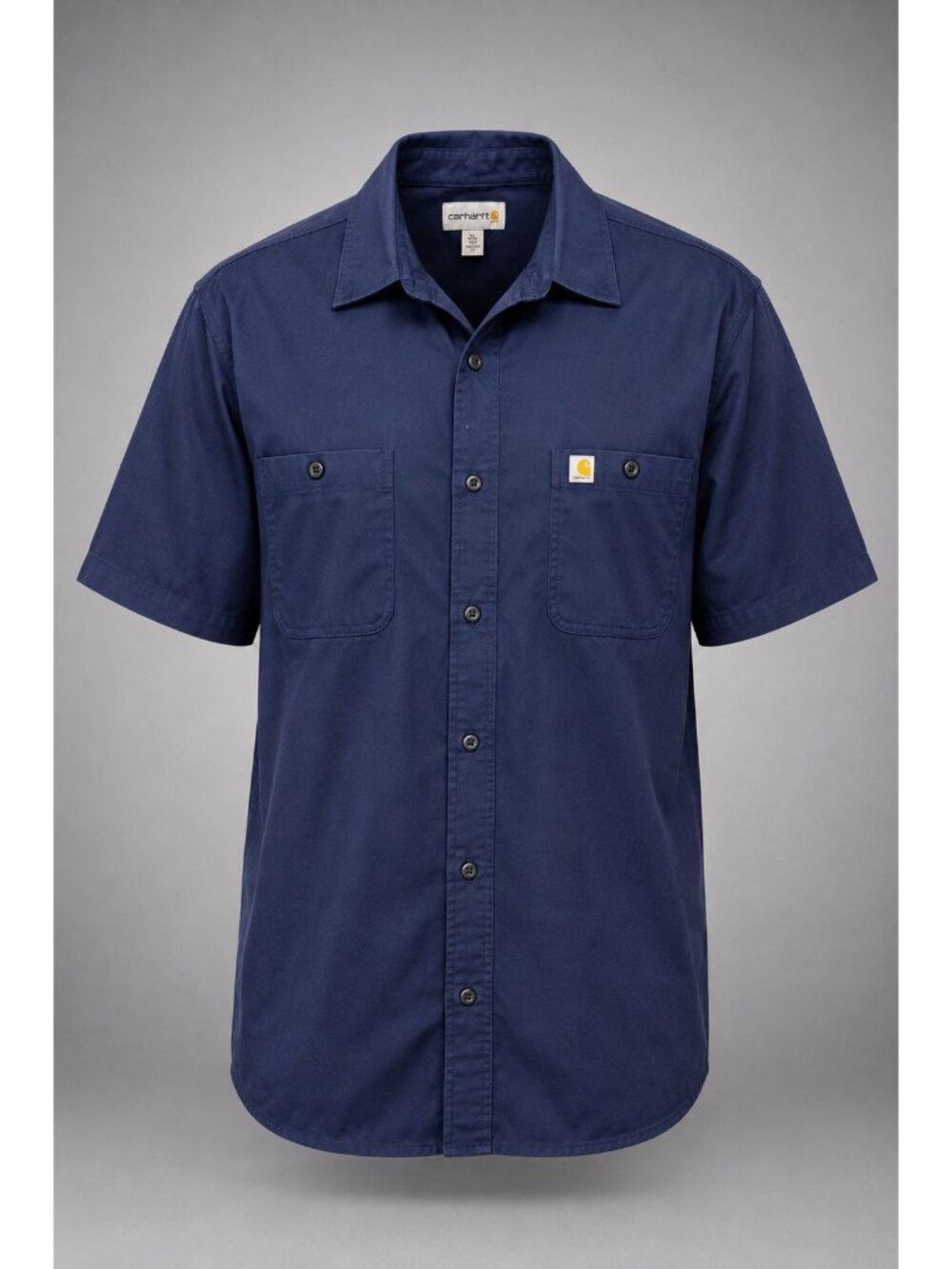 Carthartt Men’s 3XL Tall Rigby Shirt Short Sleeve Woven Work Relaxed Fit Blue